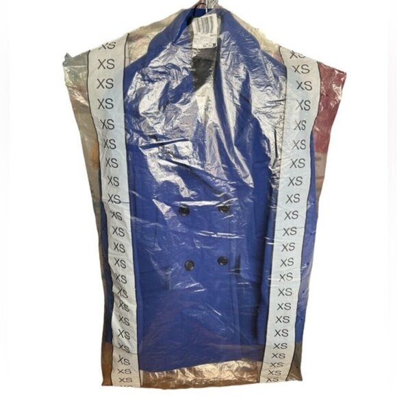 🩷 Mango - Women's Buttoned Wool Blend Coat - Blue. Size: XS. NWT. (1365) - Picture 2 of 16